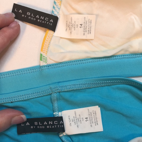 La Blanca, Halter Style, Bright Multi-Colored, Striped, Bikini - Picture 9 of 10